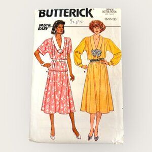 Vintage 1980s Butterick Sewing Pattern 3622 Misses Top Skirt Size 8-12